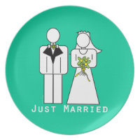 Persoanlized Just Married Plate