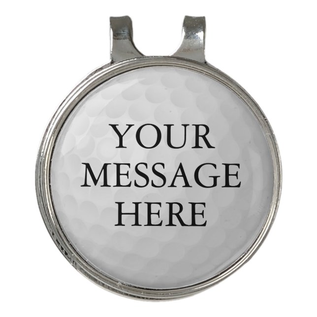 Persoanlized Name Message Golf Hat Clip (Front)