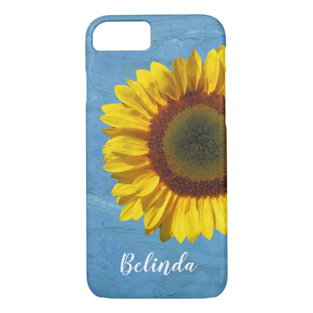 Persoanlized Yellow Floral Sunflower Case-Mate iPhone Case (Back)