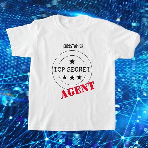Persojnalised Secret Agent T_Shirt