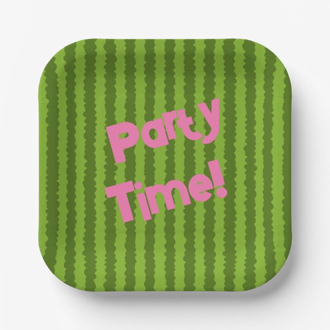 Persolanized Watermelon Paper Plates (Front)