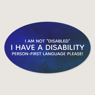 Person First Disability Oval Sticker