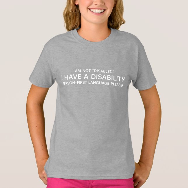 Person First Disability T-Shirt (Front)