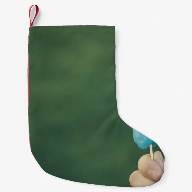 Person holding ice pop small christmas stocking (Front)