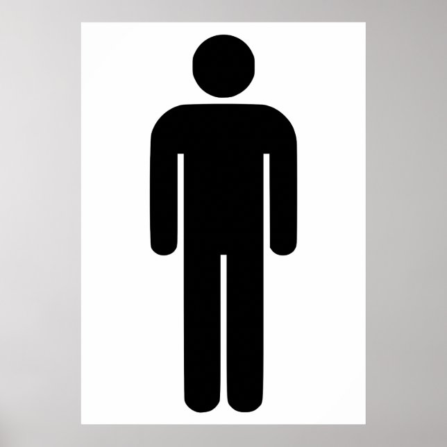 Person Man Sign Universal Silhouette Classic Comic (Front)