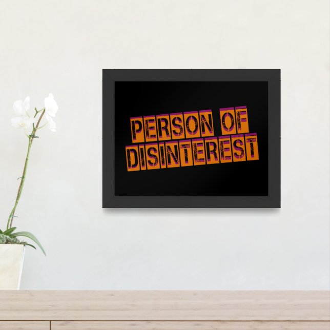 Person of Disinterest Framed Art (Entryway)