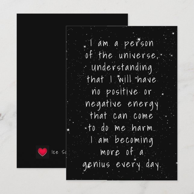 Person Of Universe Stars   (Front/Back)