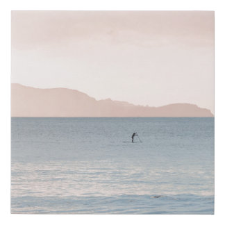 PERSON PADDLE BOARDING FAUX CANVAS PRINT