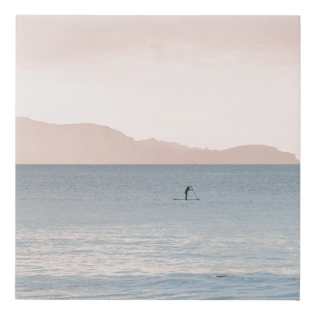 PERSON PADDLE BOARDING FAUX CANVAS PRINT (Front)
