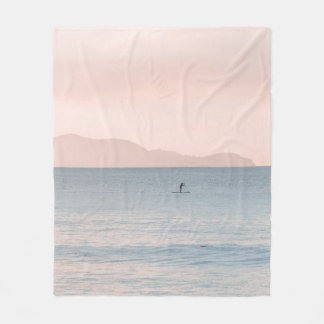 PERSON PADDLE BOARDING FLEECE BLANKET