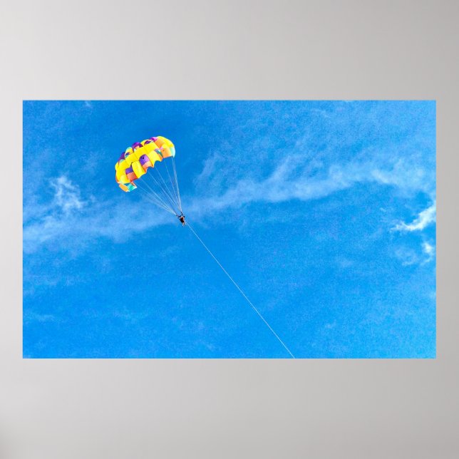 Person paragliding outdoors poster (Front)