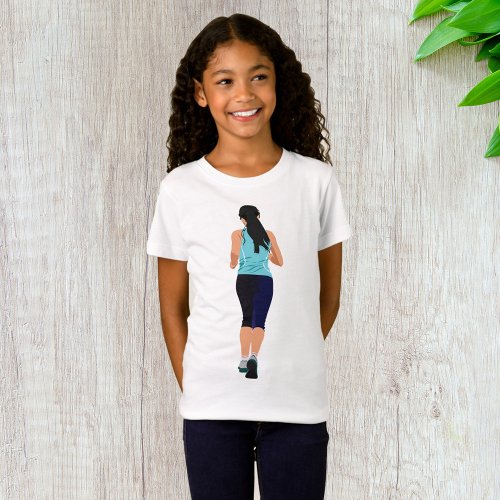 Person Running Girls T_Shirt