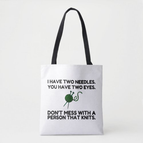 PERSON THAT KNITS TOTE BAG