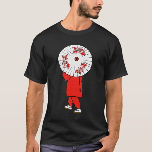 Person with Fish Umbrella T_Shirt