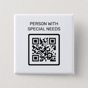 Person With Special Needs QR Code Button