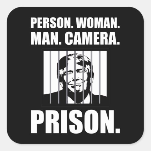 Person Woman Man Camera Prison Square Sticker