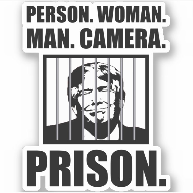 Person. Woman. Man. Camera. Prison. Sticker (Front)