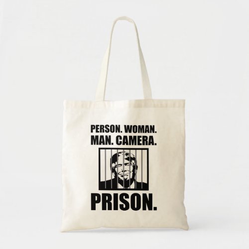 Person Woman Man Camera Prison Tote Bag