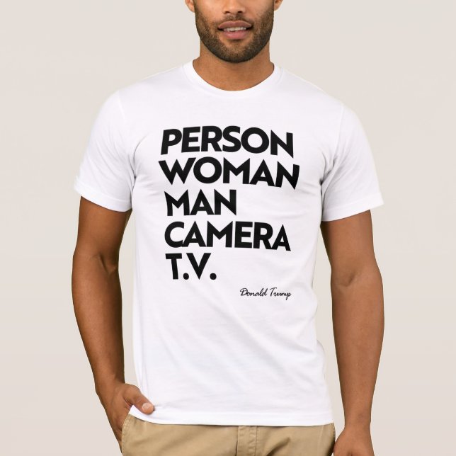 PERSON WOMAN MAN CAMERA T.V. T-Shirt (Front)