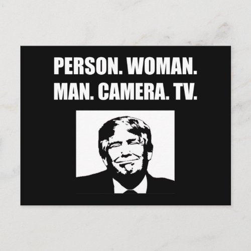 Person Woman Man Camera TV Anti_Trump Postcard