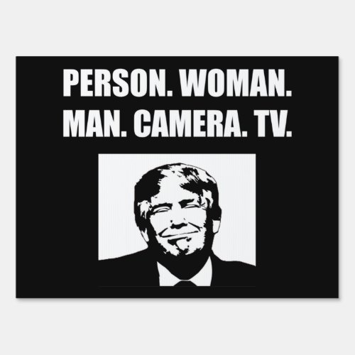 Person Woman Man Camera TV Anti_Trump Sign