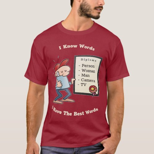 Person Woman Man Camera TV Funny Cartoon Diploma T_Shirt