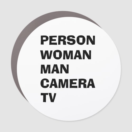 Person Woman Man Camera TV Funny Trump Car Magnet