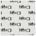 PERSON WOMAN MAN CAMERA TV Pattern Fabric