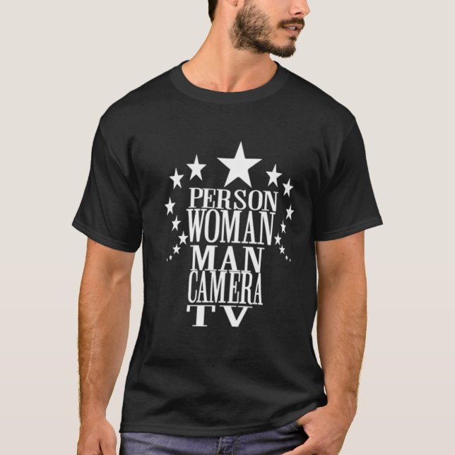 Person Woman Man Camera TV T-Shirt (Front)