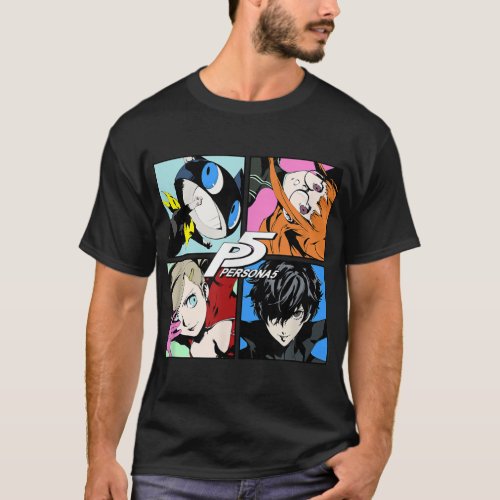 Persona 5 Character Pop Art T_Shirt