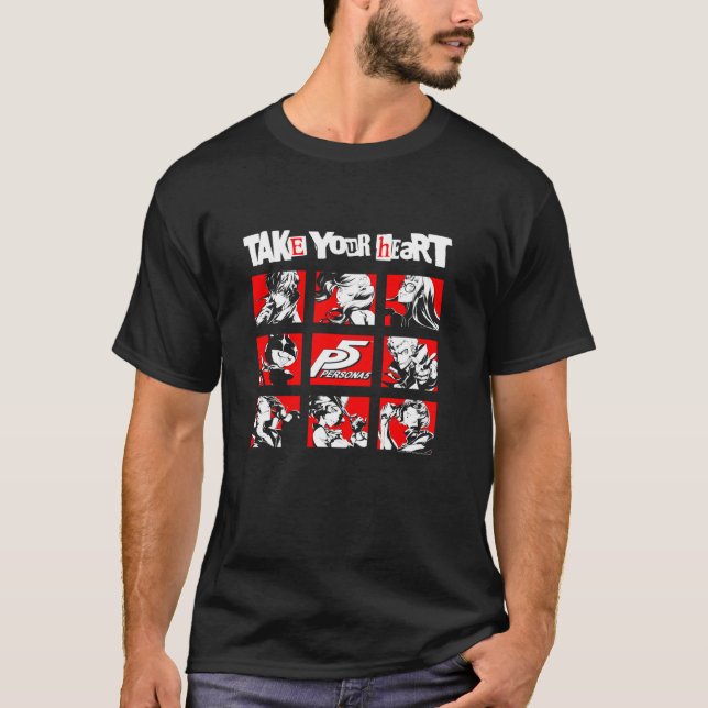 Persona 5 Character Squares T-Shirt (Front)