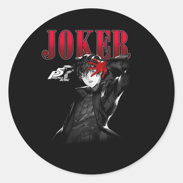 Persona 5 Joker Neutral Classic Round Sticker (Front)