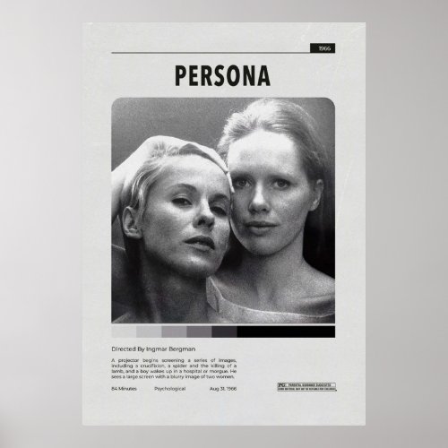 Persona Movie Vintage Minimalist Persona Ingmar Be Poster