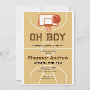 Personal A Little Baller Basketball Baby Shower Invitation