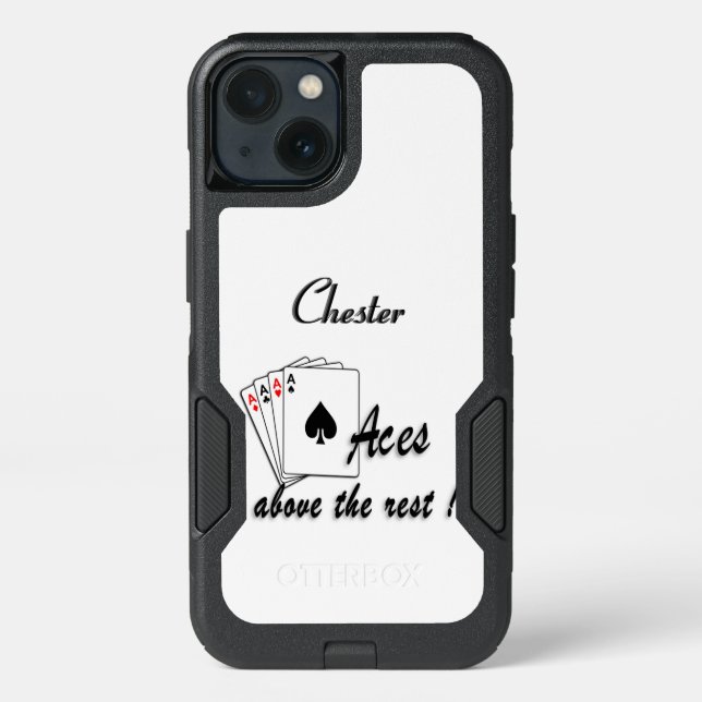 Personal Aces Above the Rest Custom Name Otterbox iPhone Case (Back)