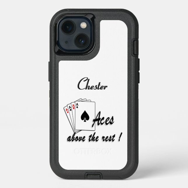 Personal Aces Above the Rest Custom Name Otterbox iPhone Case (Back)