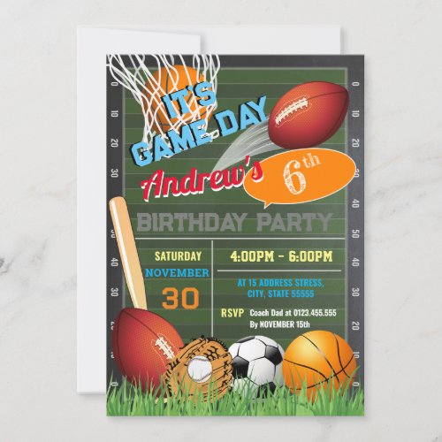Personal All Star Birthday For kid Invitation 