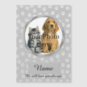 Personal and Cute Gray Custom Memorial (Front)