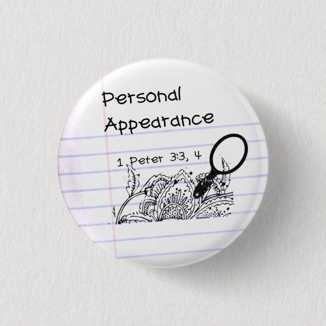 Personal Apperanceee pinnn Button (Front)