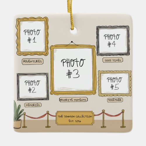 Personal Art Gallery Custom Photo Ceramic Ornament