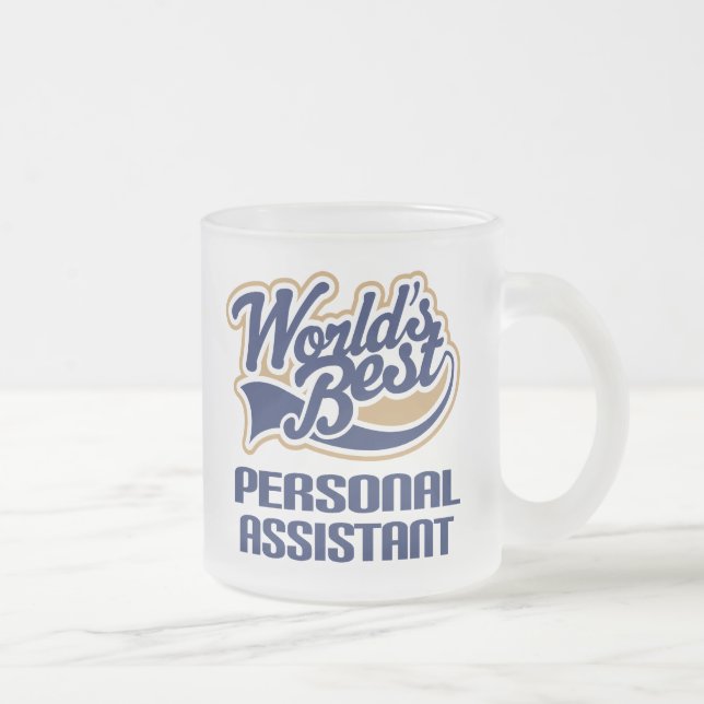 Personal Assistant Gift Frosted Glass Coffee Mug (Right)