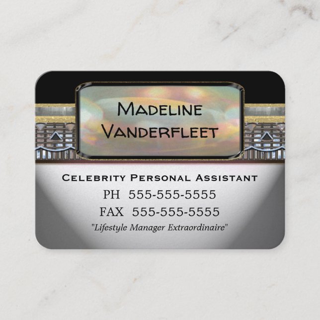  Personal Assistant Professional Round Edge Cool Business Card (Front)