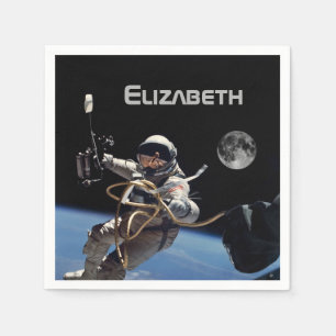 Personal Astronaut Space Walk Party Paper Napkins