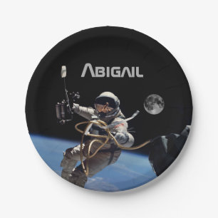 Personal Astronaut Space Walk Party Paper Plates
