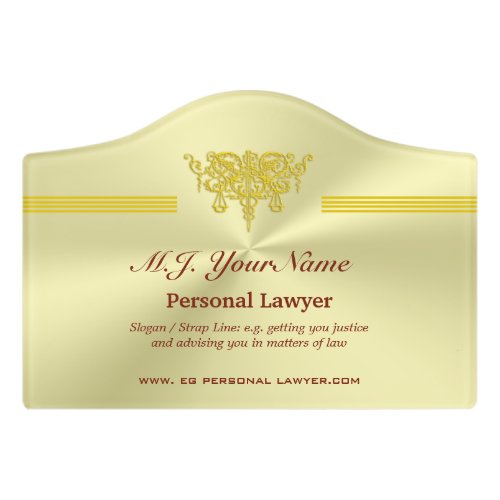 Personal Attorney and golden justice logo