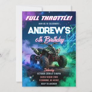 Personal ATV boy Birthday Party Invitation 