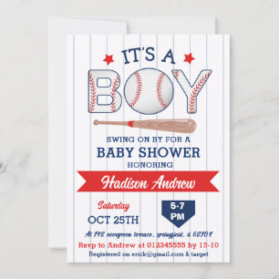 Personal Baseball Baby Shower Allstar Rookie Invitation