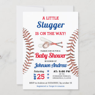 Personal Baseball Baby Shower Rookie All Star Invitation