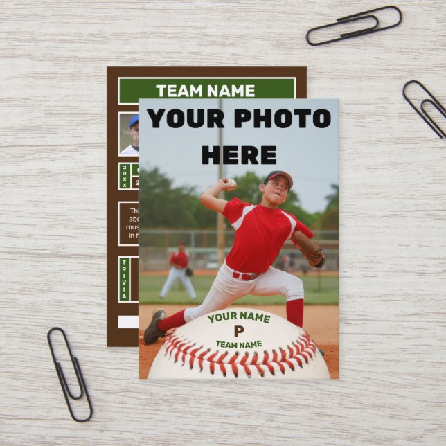 Personal Baseball Card  (Customized Pitcher Stats) (Front/Back In Situ)