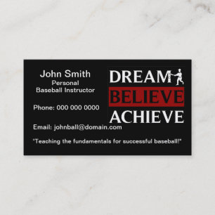 Personal Baseball Instructor Business Card
